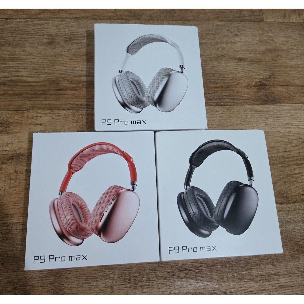 P9 Pro Max Wireless Bluetooth Headphones Noise-Cancelling NIB Sealed! Black.